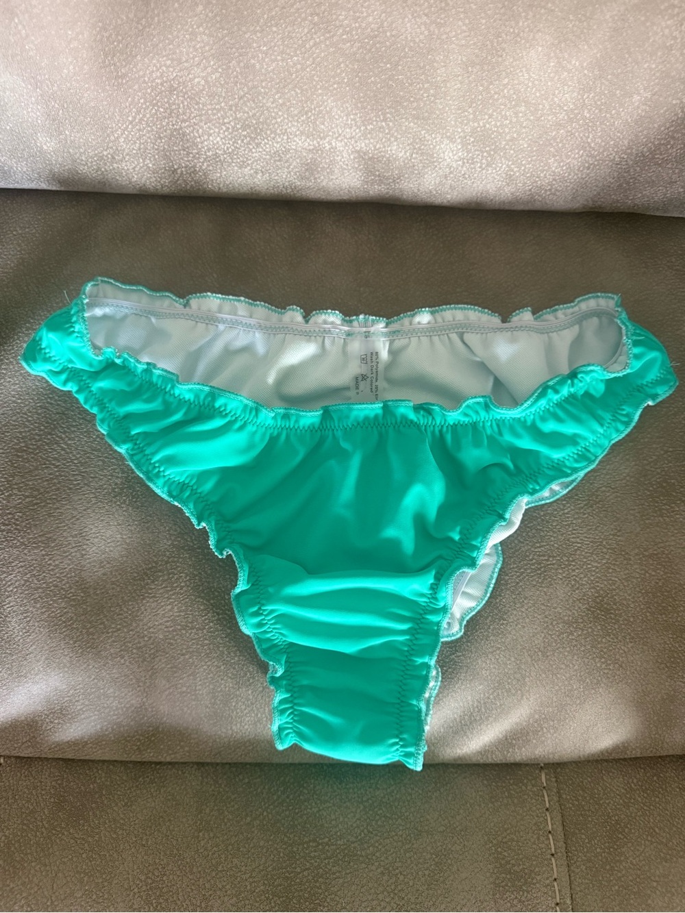 SHEIN Teal Ruffle Trim Bikini Bottom